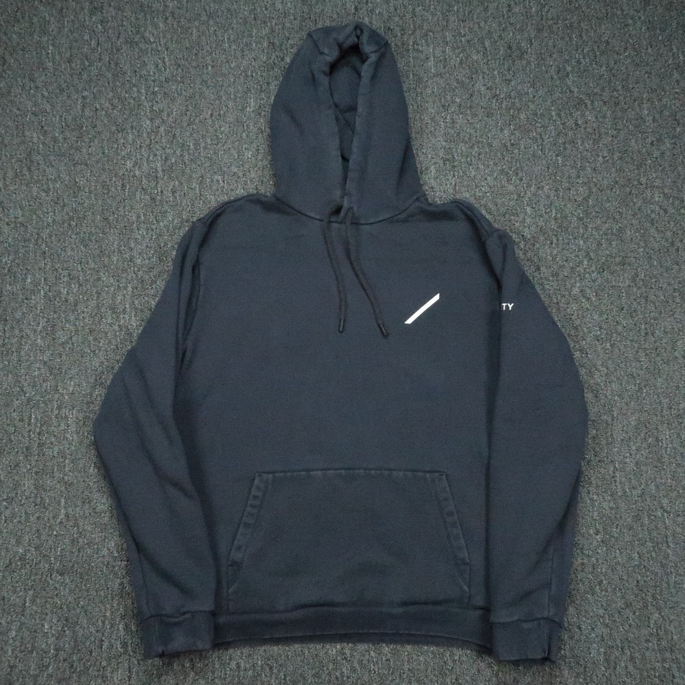 Hill City Hoodie Mens Large Navy Blue Fleece Pockets Hooded Athletic
